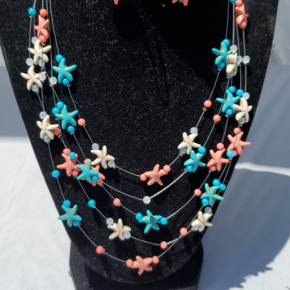 Starfish Necklace Set  *Costume/Fashion Jewelry * - Picture 3 of 5
